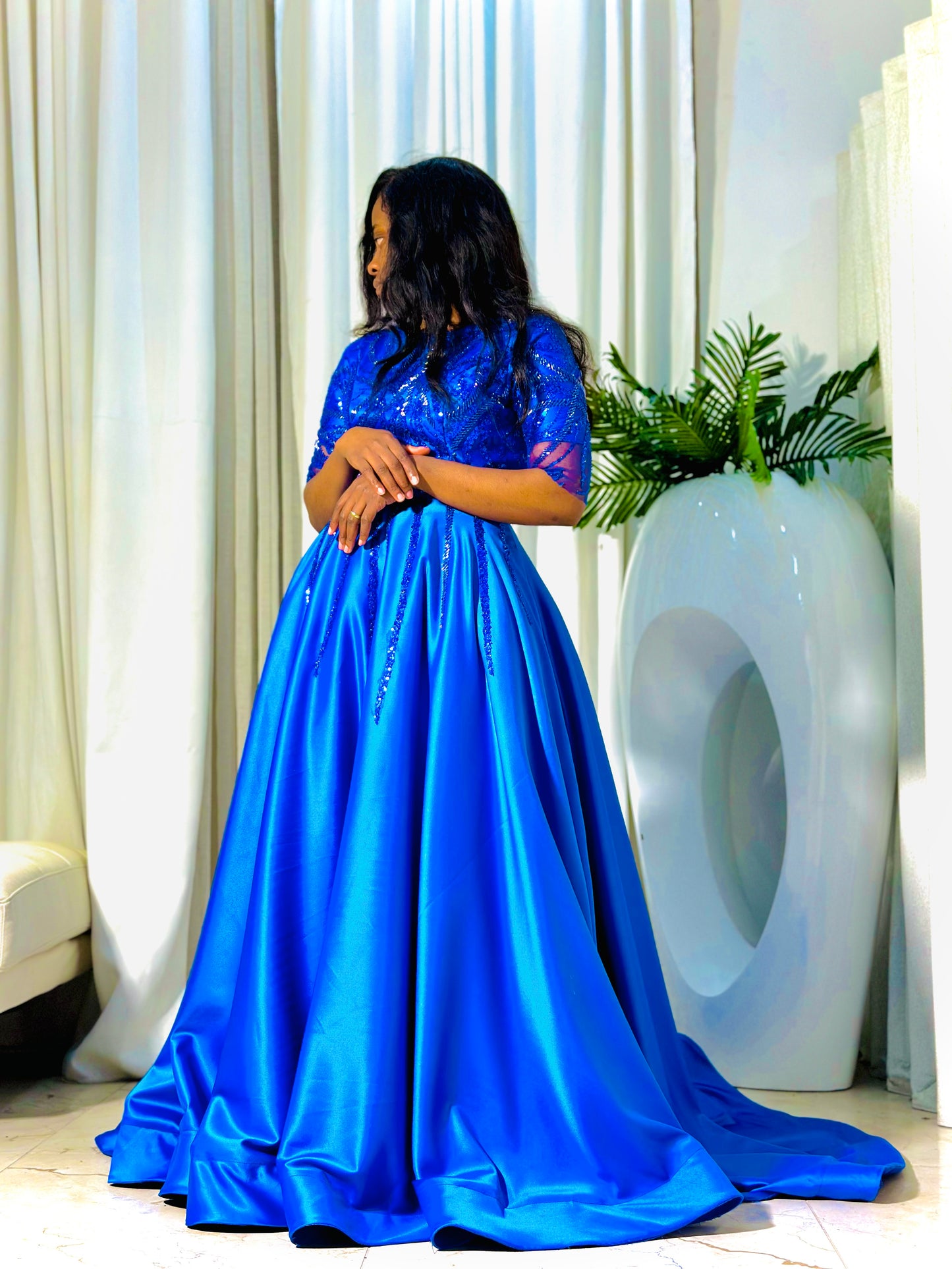 Shenell tweedia blue dress
