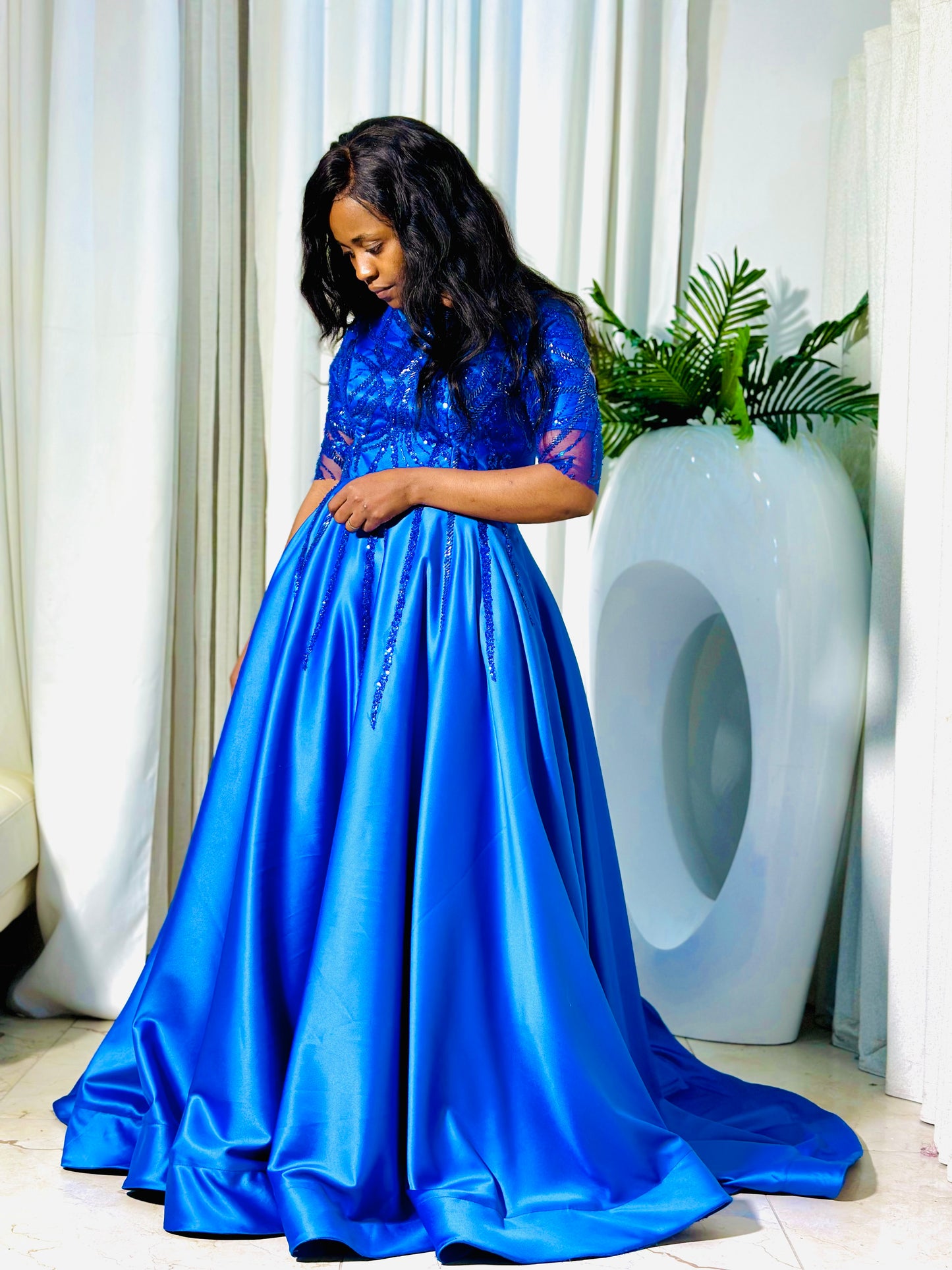 Shenell tweedia blue dress