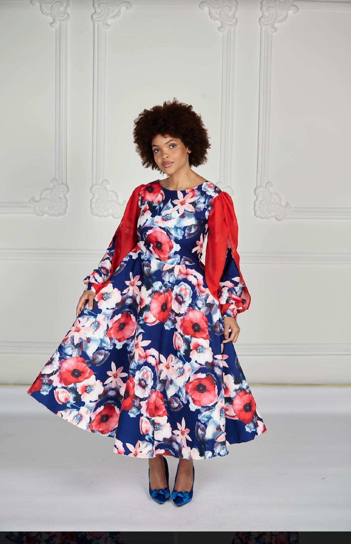 Shenell flower waltz dress