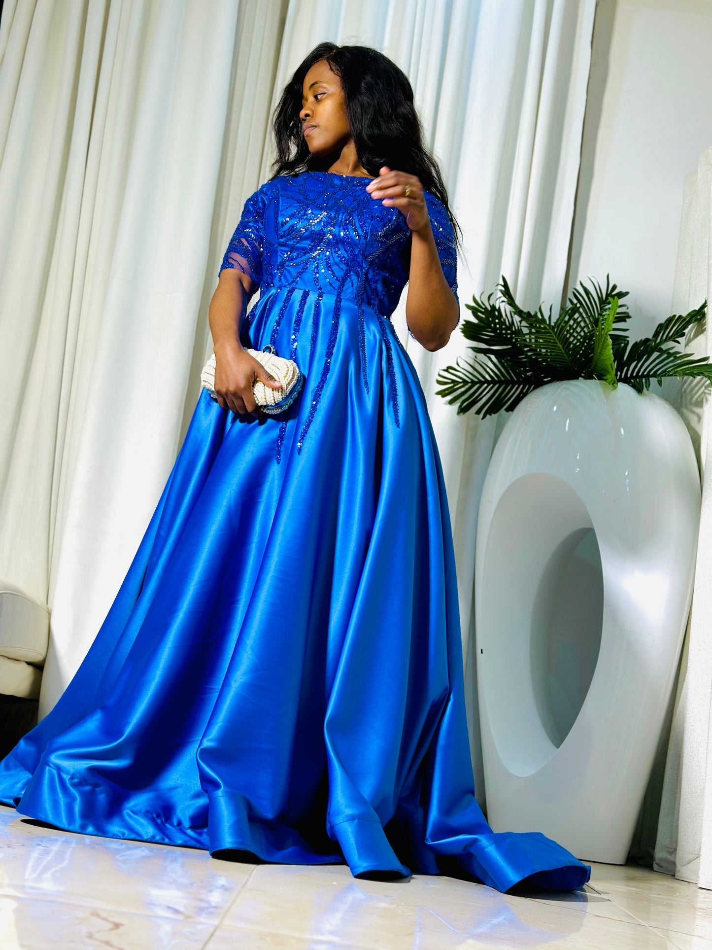 Shenell tweedia blue dress