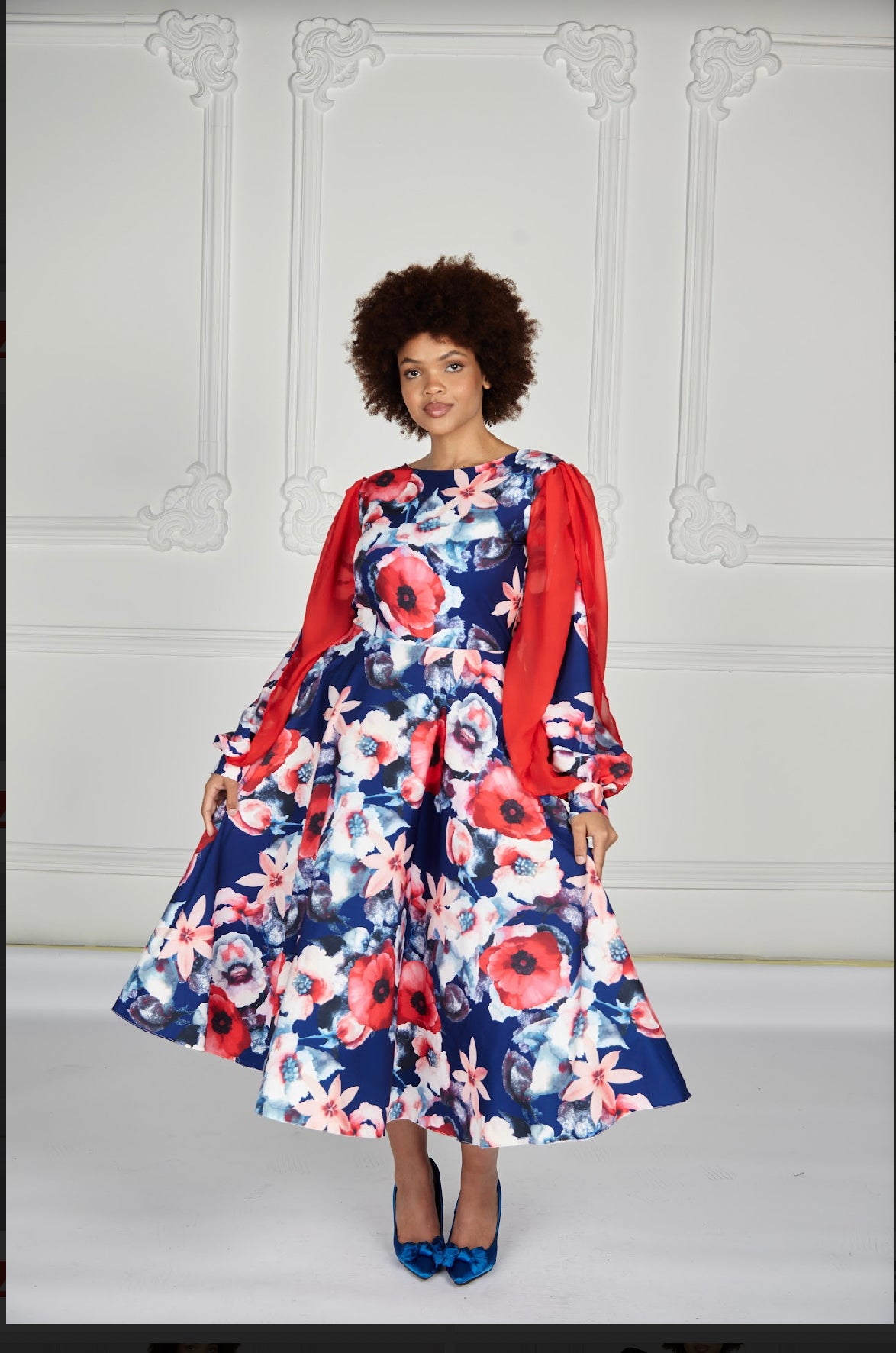 Shenell flower waltz dress