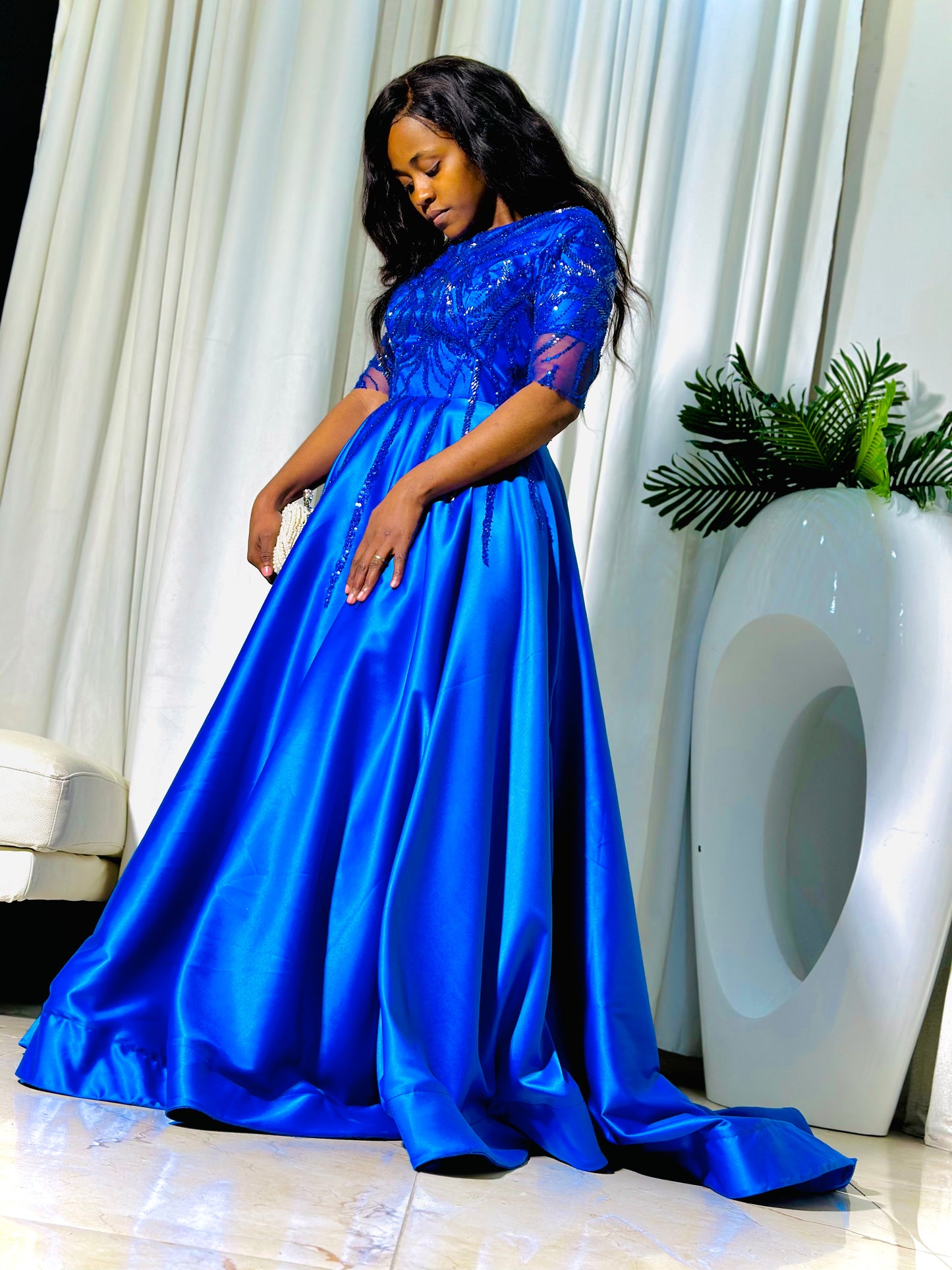 Shenell tweedia blue dress