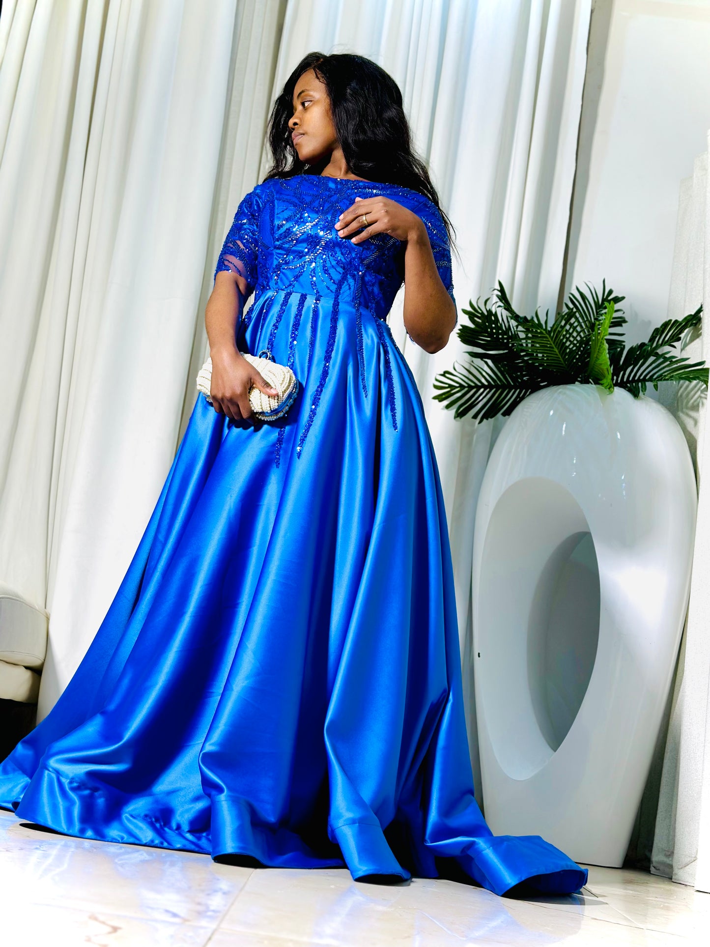 Shenell tweedia blue dress