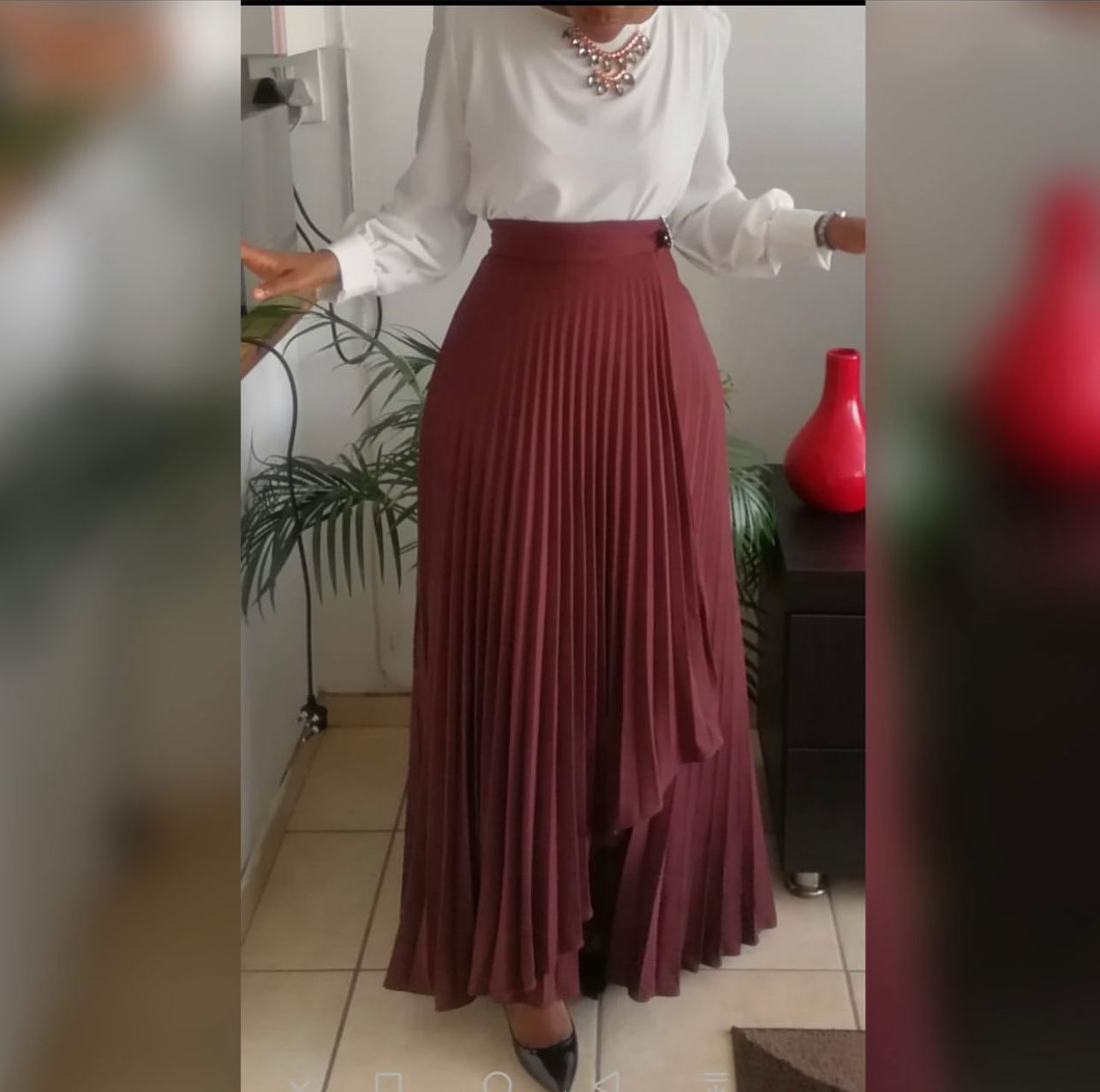 Shenell pleated skirt with top 003