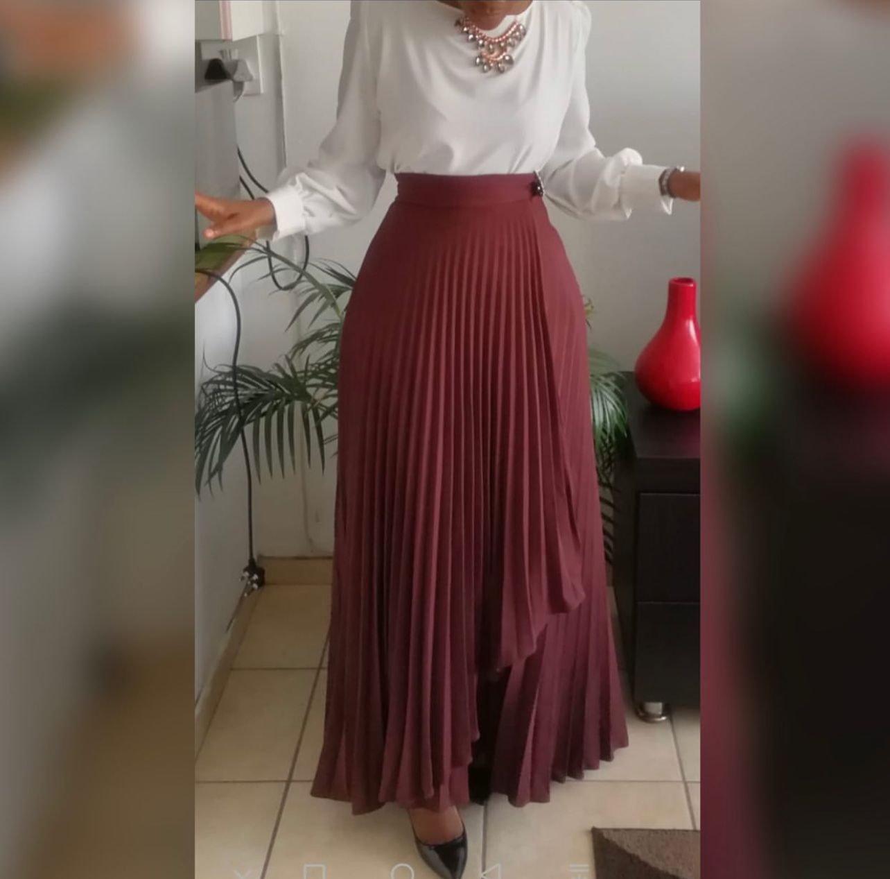 Shenell pleated skirt with top 003