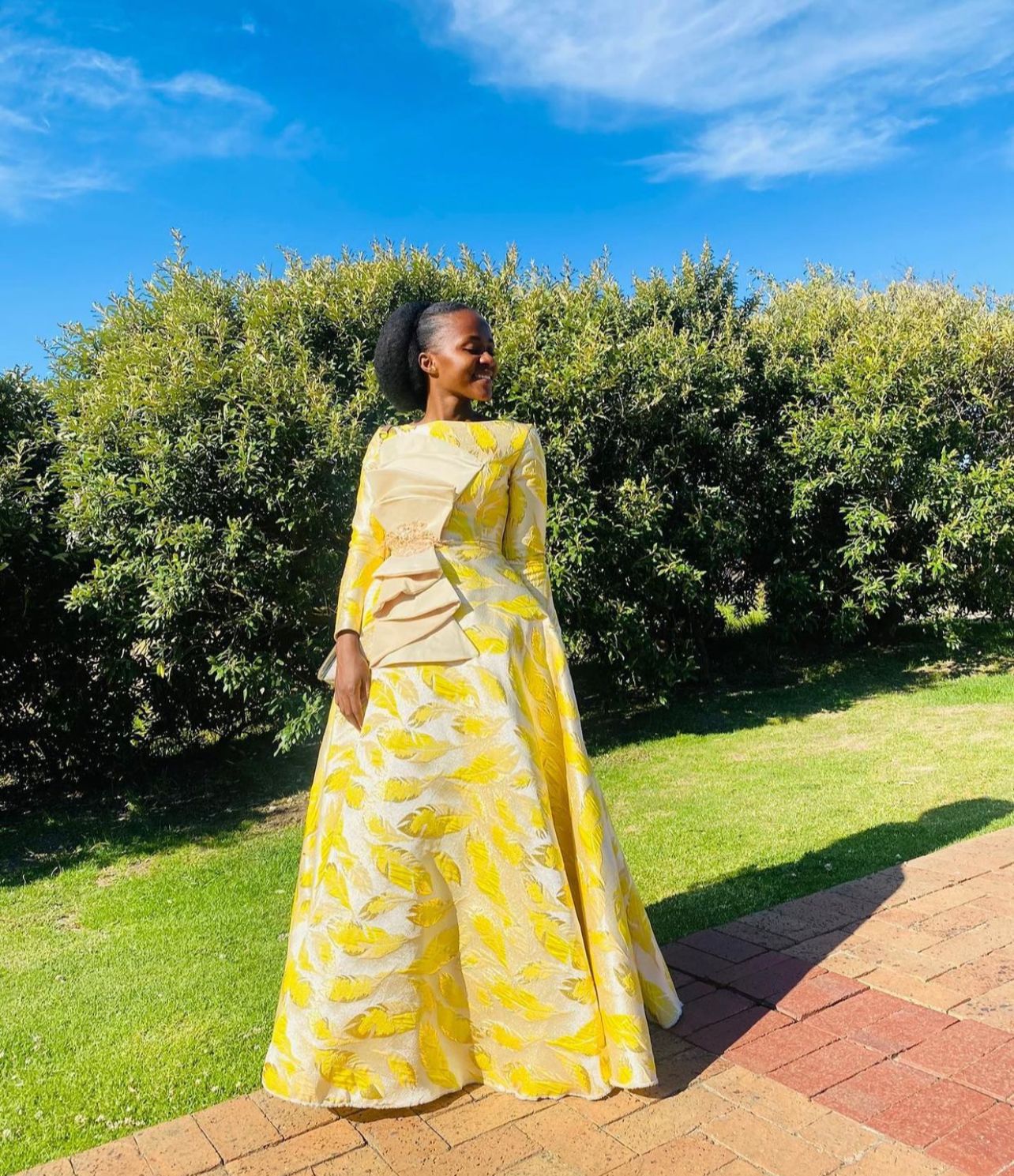 Shenell yellow brocade 333