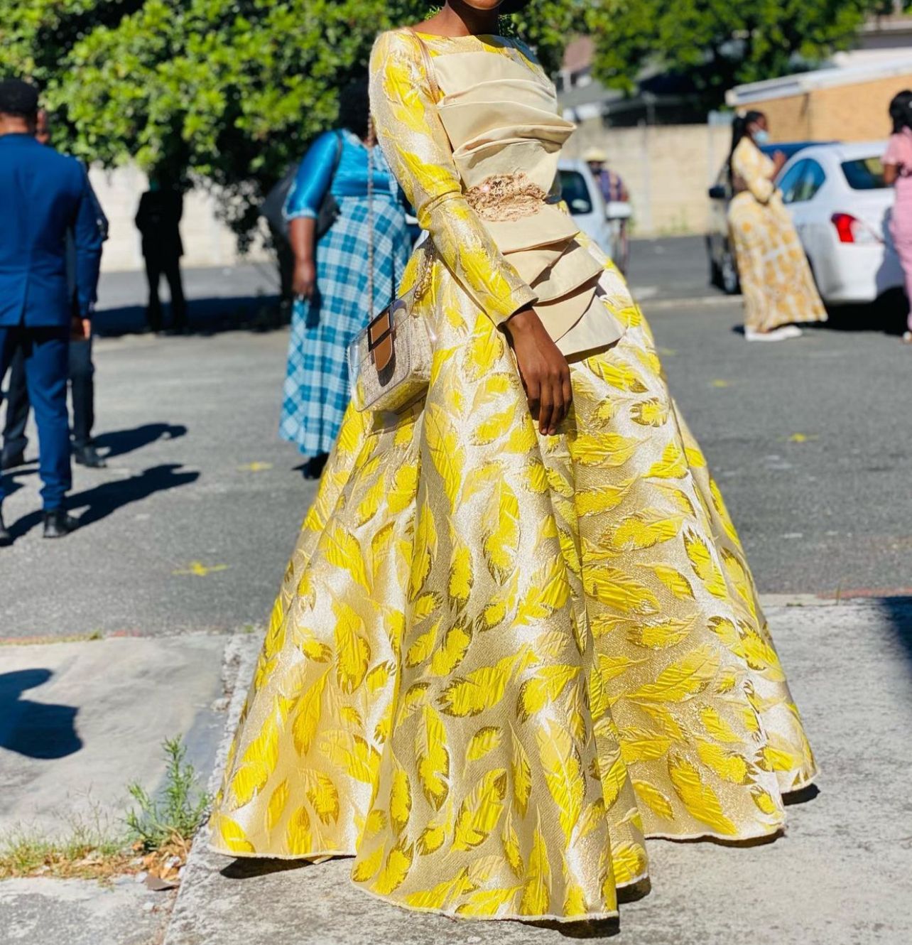 Shenell yellow brocade 333