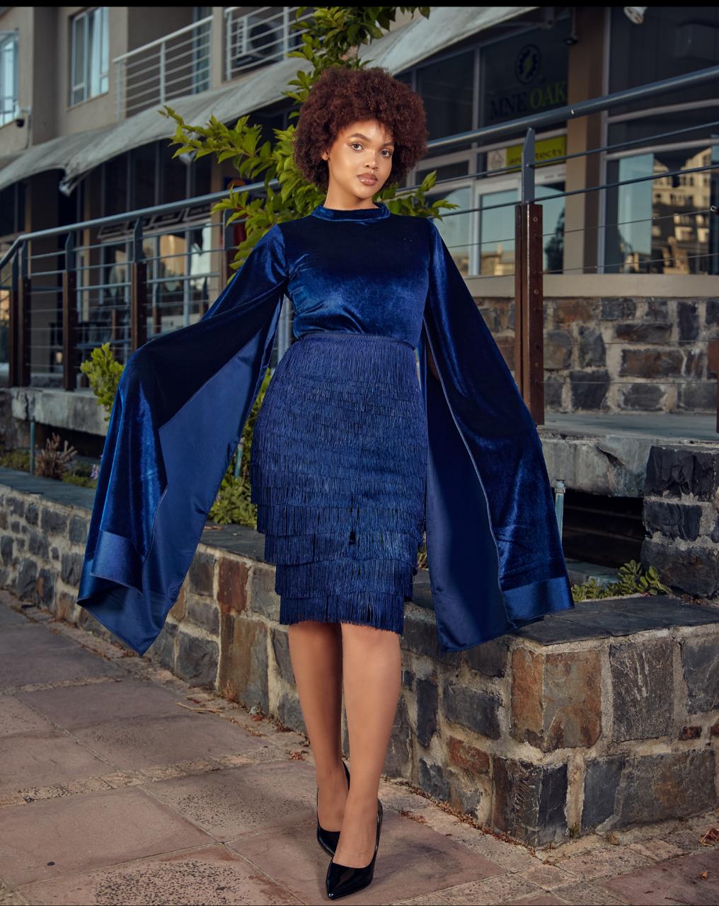 shenell nerma velvet dress