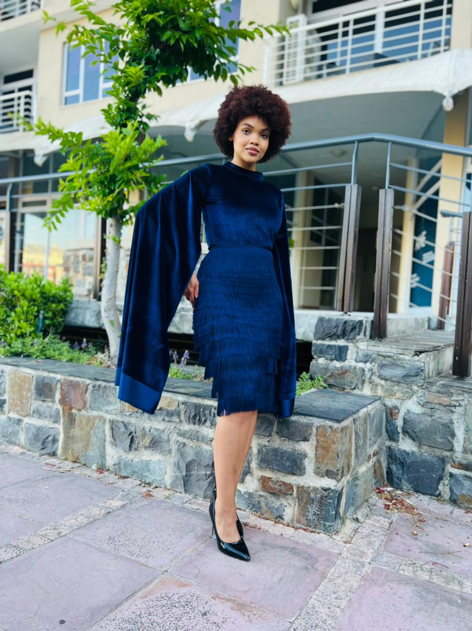 shenell nerma velvet dress