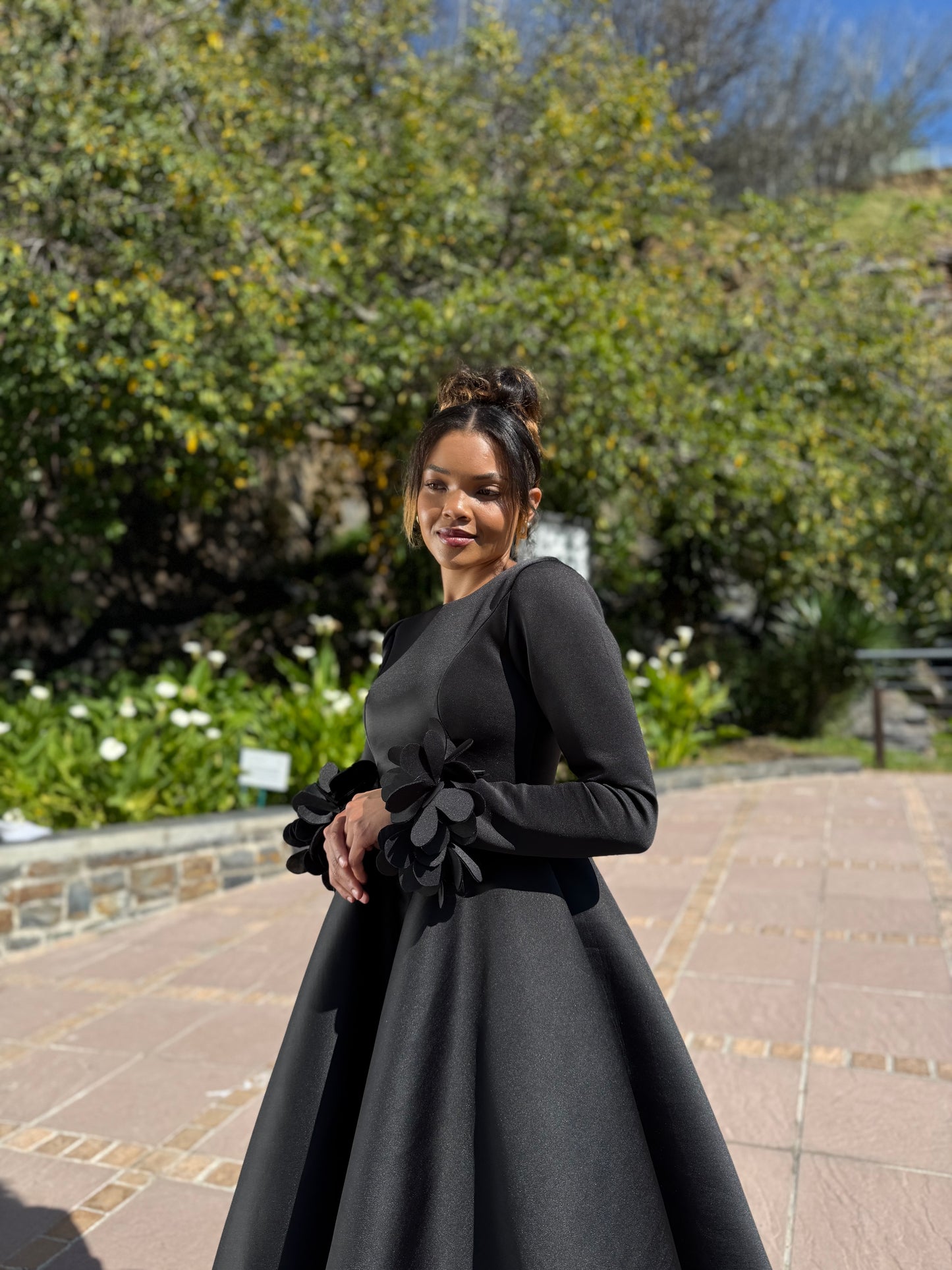 Shenell Noir Petal Elegance Dress